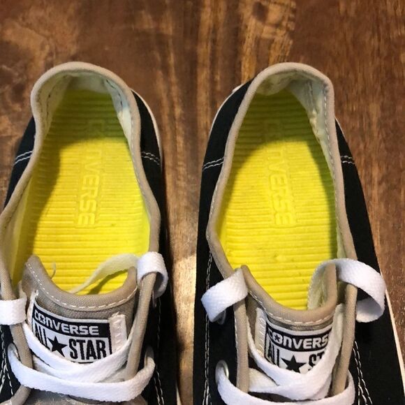 CONVERSE ALL STAR RIFF CANVAS OX BLACK & TAN UNISEX SHOES - Picture 6 of 8